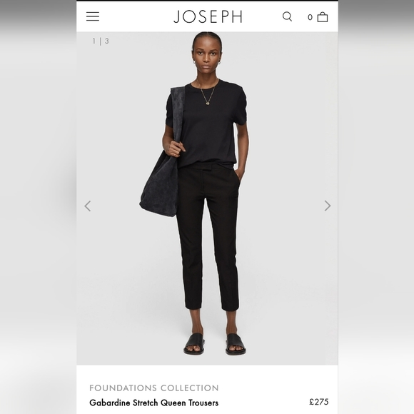 JOSEPH Gabardine Stretch Queen Cropped Trousers Yellow uk12 - Picture 5 of 16